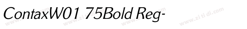ContaxW01 75Bold Reg字体转换